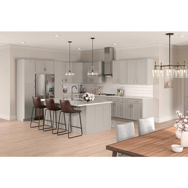 Westfield Dusk Gray Kitchen Cabinet End Panel With Attached Fill Strip (3 in. W x 23.75 in. D x 35 in. H)