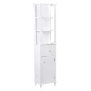 Cary II 16 in. W x 12 in. D x 72 in. H Standing Storage Bath Cabinet in White