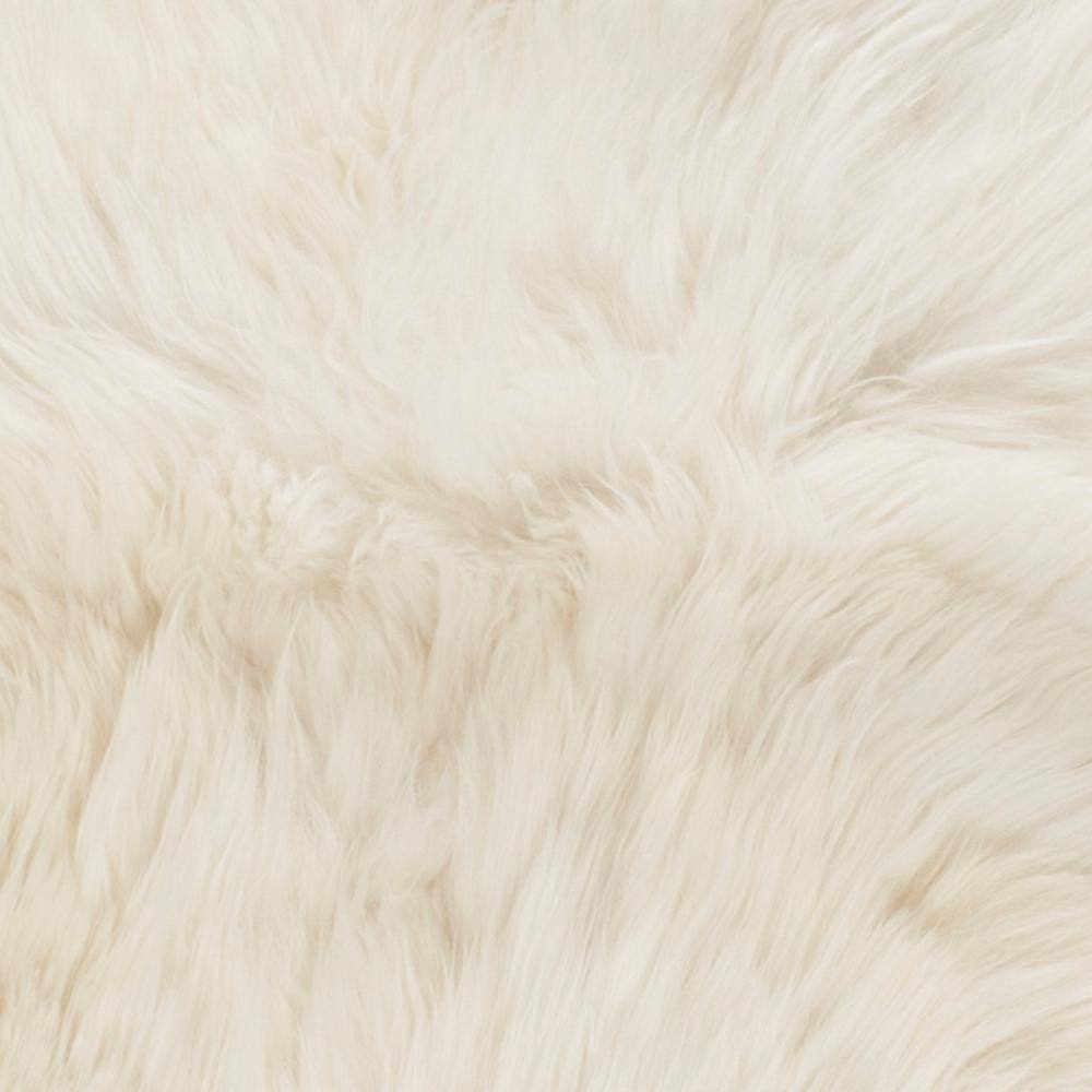 Natural White Handmade Sheepskin Runner Rug