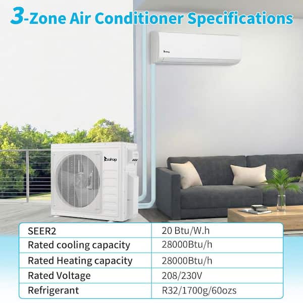 TROTEC Airconditioner PAC 2015 E – 2,1 kW (7.200 BTU), voor ruimtes tot 65 m³, 3-in-1: koeling