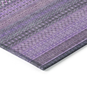 Chantille ACN527 Purple 1 ft. 8 in. x 2 ft. 6 in. Machine Washable Indoor/Outdoor Geometric Area Rug