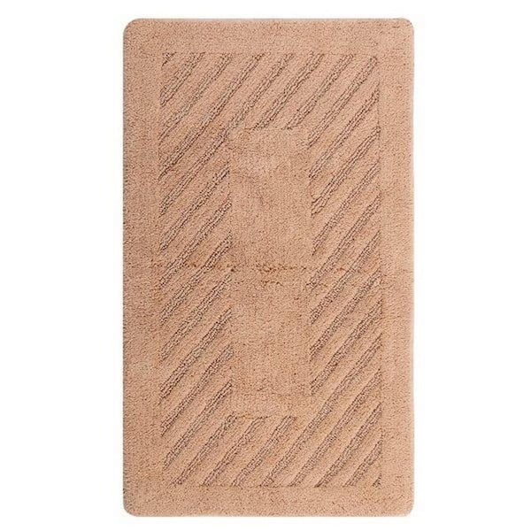 PERTHSHIRE Natural 20 in. x 30 in. Diagonal Racetrack Reversible Bath Rug