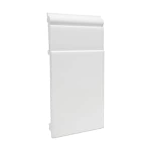 5/8 in. D x 7-7/8 in. W x 4 in. L Primed White High Impact Polystyrene Baseboard Moulding Sample Piece