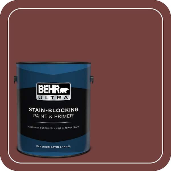 BEHR ULTRA 1 gal. #ECC-27-1 Red Pines Satin Enamel Exterior Paint & Primer