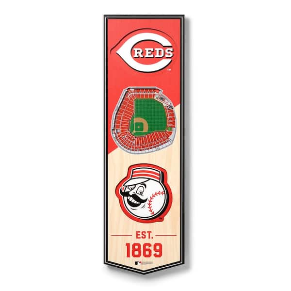 YouTheFan MLB Cincinnati Reds 6 in. x 19 in. 3D Stadium Banner-Great  American Ball Park 0953654 - The Home Depot