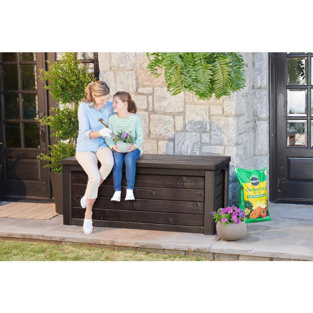 Eastwood Brown 150 Gallon Lockable Resin Deck Box