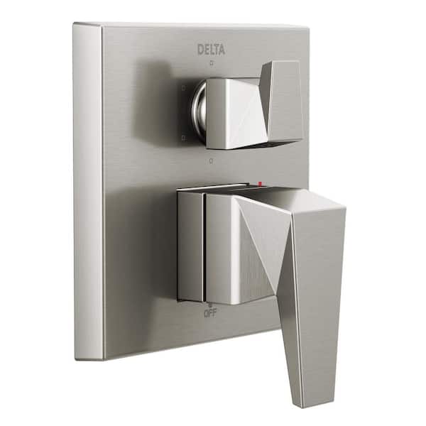 Delta Trillian 2-Handle Wall-Mount 6-Function Diverter Valve Trim Kit in Lumicoat Stainless (Valve Not Included)