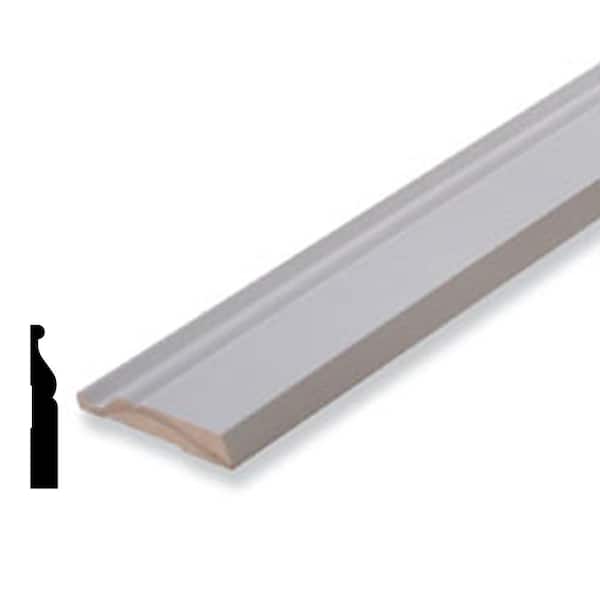 Alexandria Moulding 9/16 in. x 3-1/4 in. Pine Wood Primed Finger-Jointed Baseboard Moulding