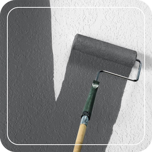 5 gal. #N500-6 Graphic Charcoal Elastomeric Masonry, Stucco and Brick Exterior Paint