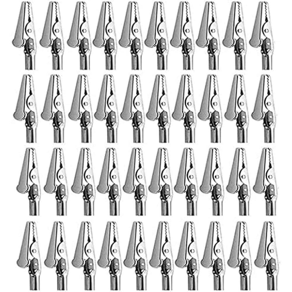 40-Piece Series 51mm Alligator Clip Spring Clamps Nickel Plated Crocodile Clamps Silver Tone Test Line Cable Lead price history on PriceWatchPro