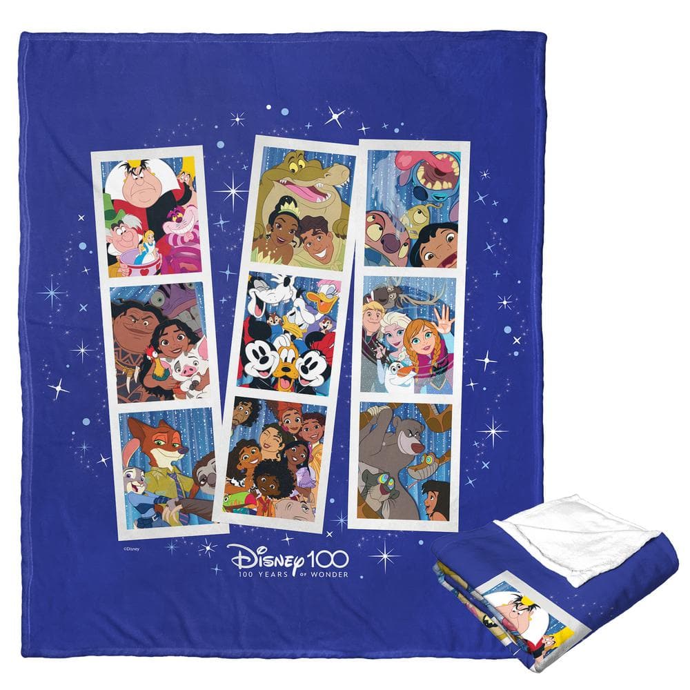 THE NORTHWEST GROUP Disney D100 Photo Strips Silk Touch Multi-Colored Throw Blanket