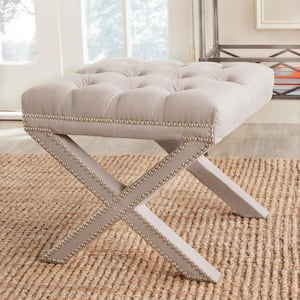 Patrice Taupe Accent Ottoman