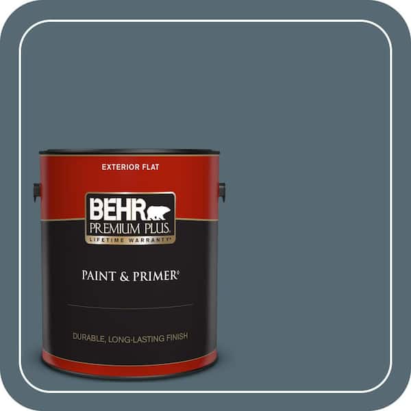 BEHR PREMIUM PLUS 1 gal. #540F-6 Distance Flat Exterior Paint & Primer