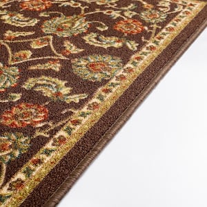 Kings Court Tabriz Brown 2 ft. x 3 ft. Traditional Oriental Area Rug