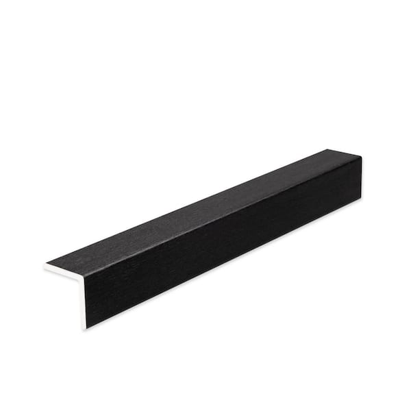 Unbranded 1 in. x 1 in. x 8.5 ft Easy DIY Install Onyx WPC Corner Edges for Decorative Wall Paneling 2-Pack
