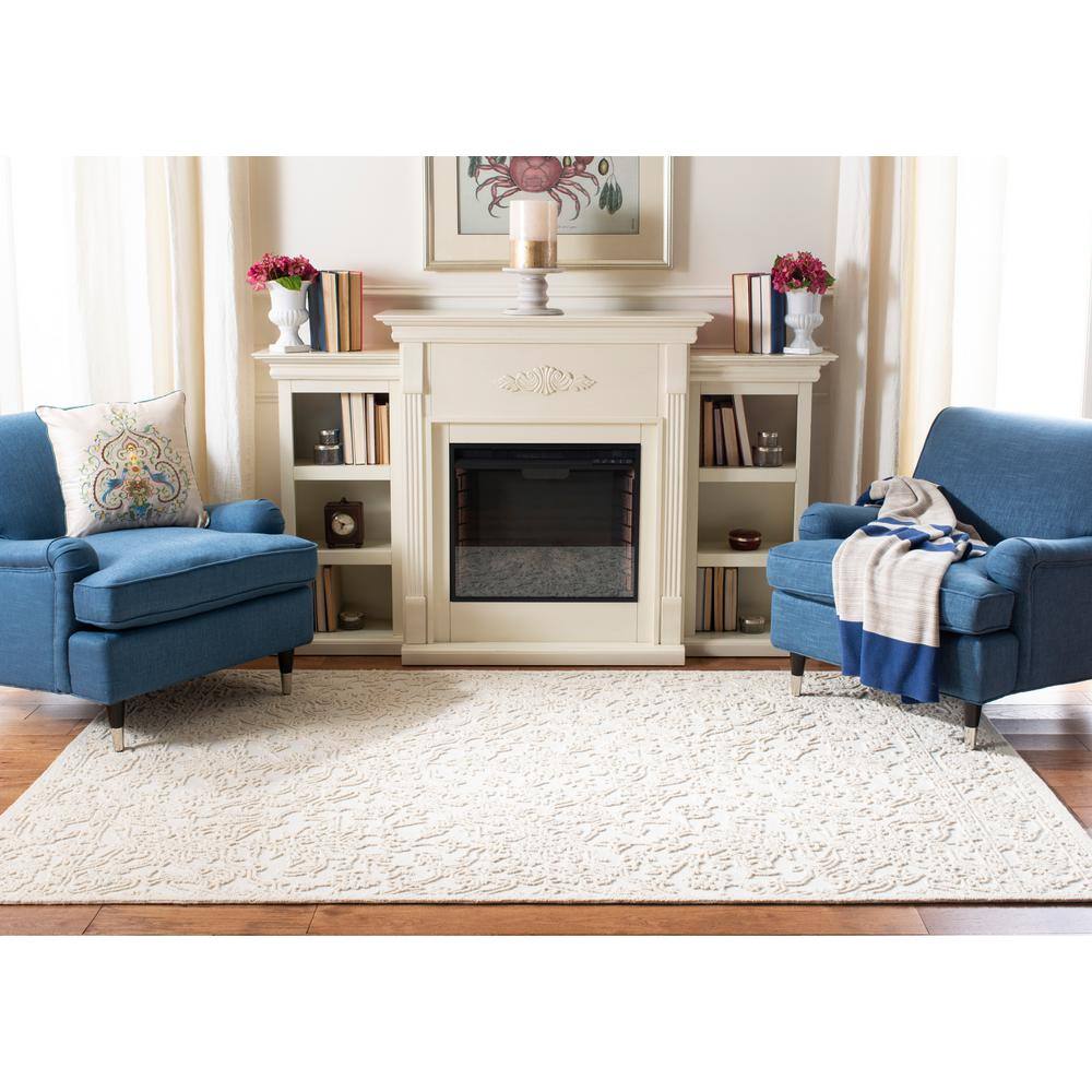 Elegance Ivory Hand-Tufted Wool Round Rug, 30 in