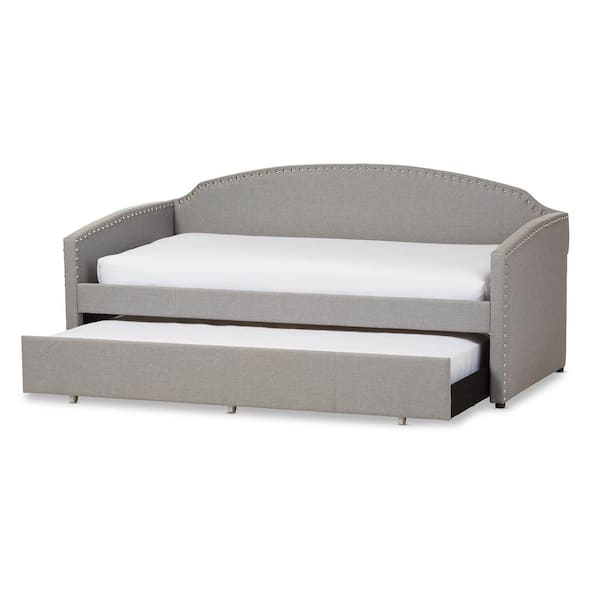 Baxton Studio Lanny Contemporary Gray Fabric Upholstered Twin Size