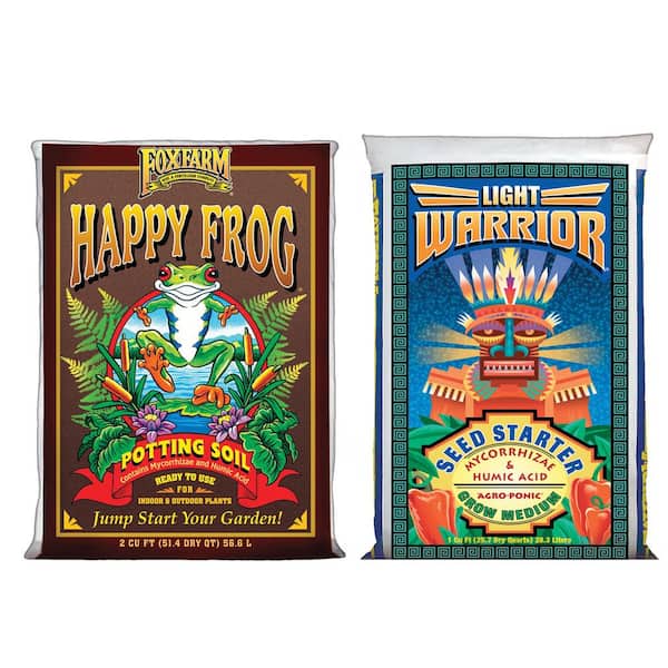 FOXFARM Light Warrior Seed Germinator and Happy Frog Plant Soil Mix
