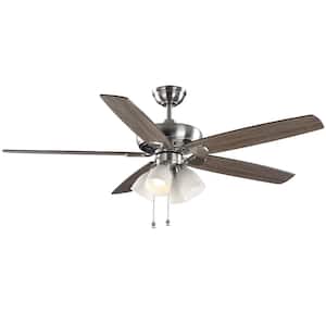 62 in. Bailey's Bluff Brushed Nickel LED Ceiling Fan with Light Kit
