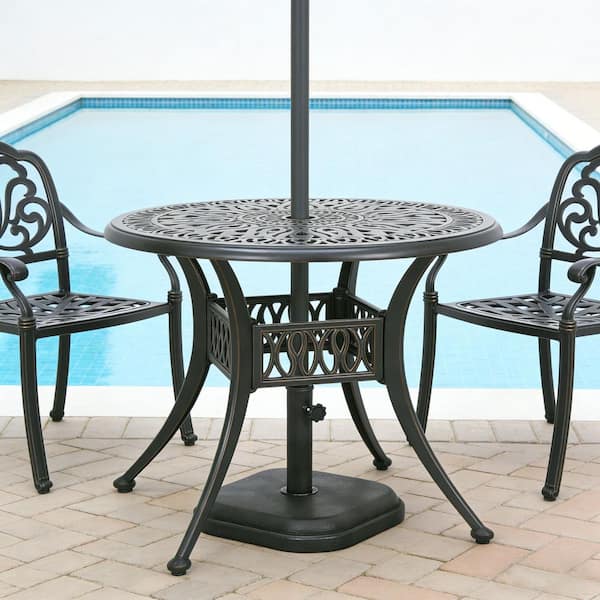 24 patio umbrella stand Maypex 24 lb. Square Patio Umbrella Base in Black