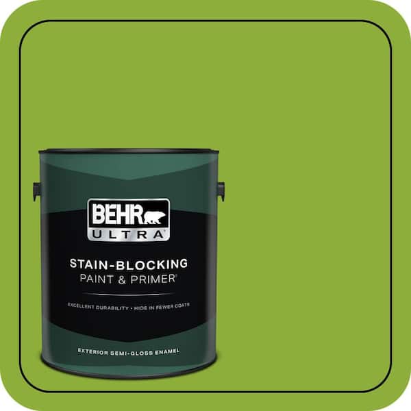BEHR ULTRA 1 gal. #420B-6 New Green Semi-Gloss Enamel Exterior Paint & Primer