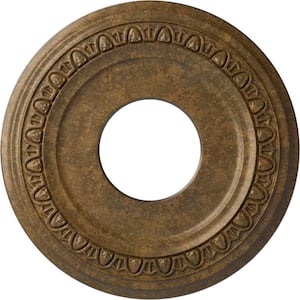 1-1/8 in. x 12-1/4 in. x 12-1/4 in. Polyurethane Jackson Ceiling Medallion , Rubbed Bronze