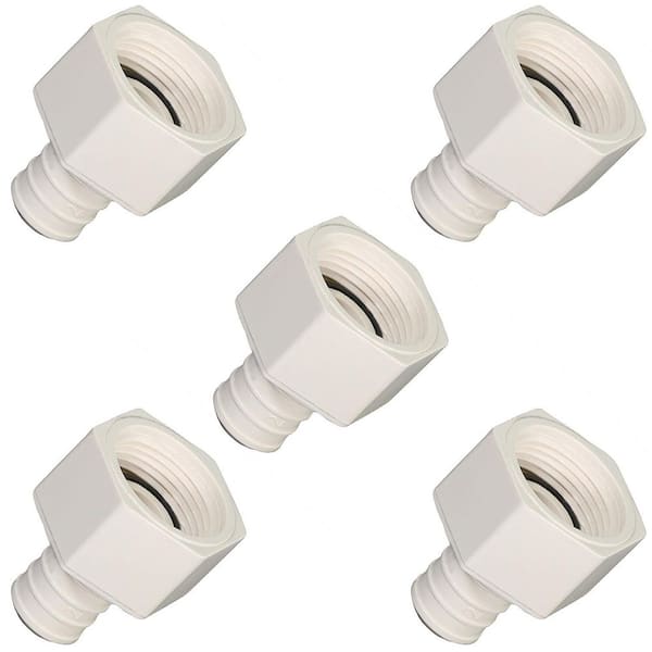 PLUMBFLEX 1/2 in. Plastic PEX Poly Alloy Swivel Adapter PEX x FPT Barb Pipe Fitting (5-Pack)