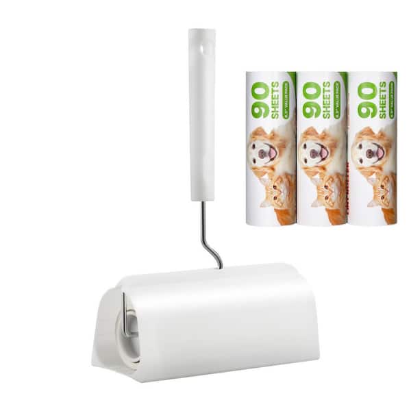 3-Pack Sticky Lint Roller, Extra Sticky with 270-Sheets, Upgraded Handle, Pet Hair Remover for Carpet, Couch, Clothing