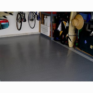 7.5 ft. x 20 ft. Charcoal Textured Vinyl Large Car Mat