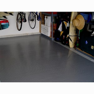 5 ft. x 25 ft. Charcoal Textured PVC Rollout Flooring