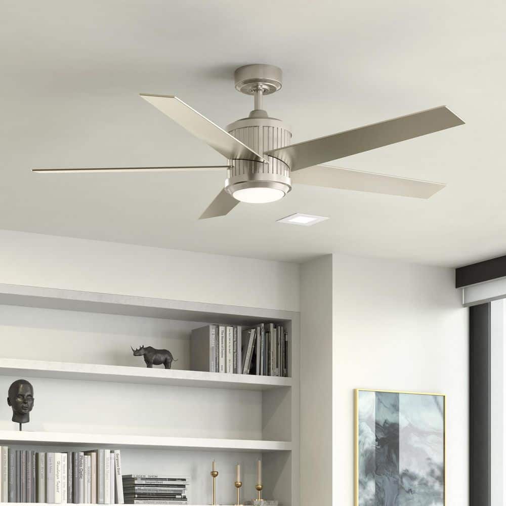 KICHLER Brahm 56 in. Indoor Brushed Stainless Steel Downrod Mount