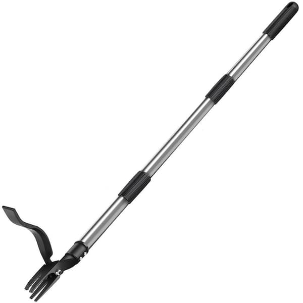 46 in. Weeder Stand Up Tool with Adjustable Handle Deep 4-Claw Foot Pedal Design for Easy Weed Removal