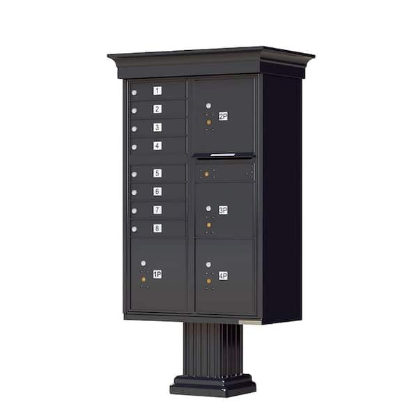 Florence 1570 Series 8-Mailboxes, 1-Outgoing, 4-Parcel Lockers, Vital Cluster Box Unit with Vogue Classic Accessories