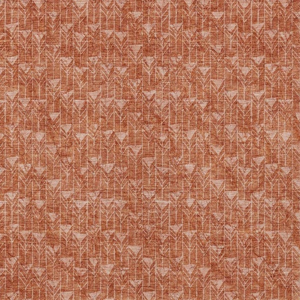 Terracotta 3 ft. x 5 ft. Geometric Indoor / Outdoor Area Rug