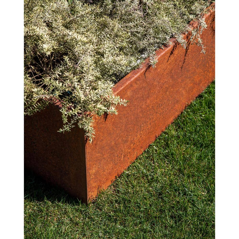 48" Square Rust Corten Steel Raised Garden Bed