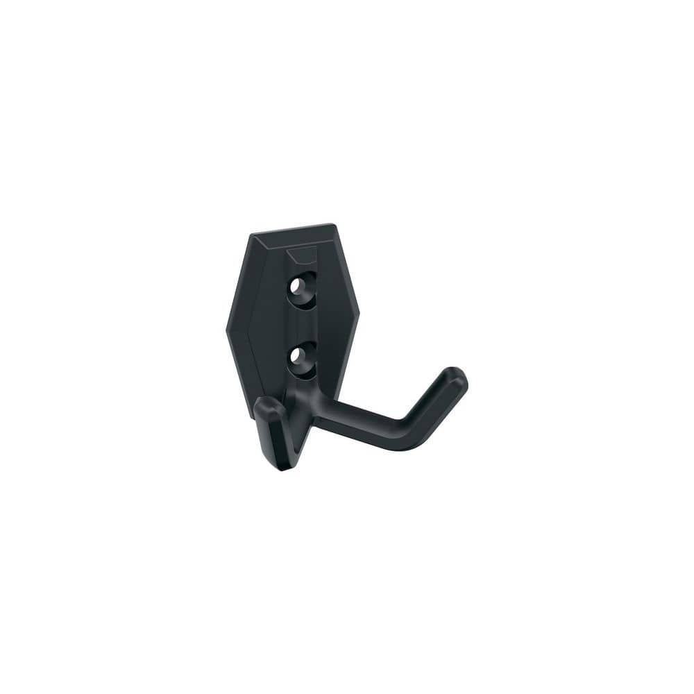 Amerock H37005MB Aliso Collection Double Wall Hook, Matte Black
