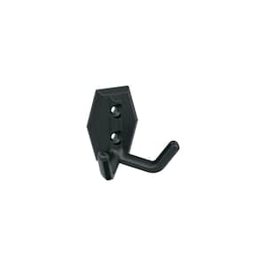 Amerock Vicinity 4-9/16 in. L Matte Black Double Prong Wall Hook H37001MB -  The Home Depot