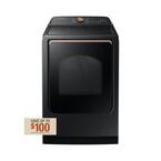 7.4 cu. ft. Vented Gas Dryer with Steam Sanitize+ in Brushed Black
