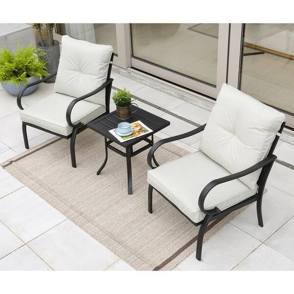 3 piece wrought iron patio set