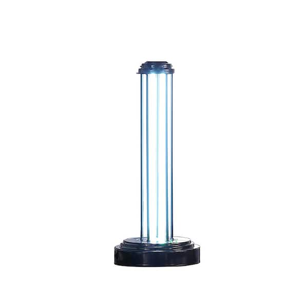 16.5 UV Sterilized Black Glass Table Lamp w/ Remote Control