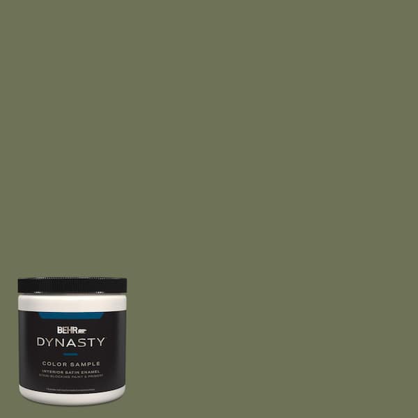 BEHR DYNASTY 8 oz. #MQ6-53 Herb Cornucopia One-Coat Hide Satin Enamel Stain-Blocking Interior/Exterior Paint & Primer Sample