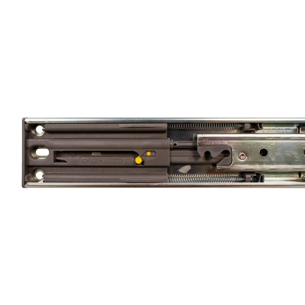 14" Gray Soft Close Ball Bearing Side Mount Drawer Slide