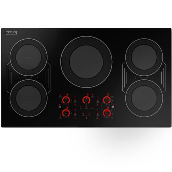36 in. Smooth Surface 11400W Electric Stove Induction Cooktop-5 Power Boost Burners-2x Bridge Element in Black