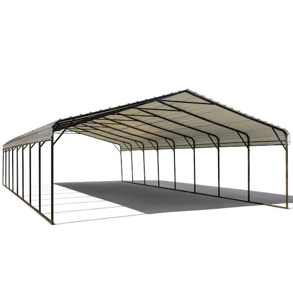 20 ft. x 40 ft. Carport with Galvanized Steel Roof, Sturdy Metal Carport for Cars, Boats, and Tractors