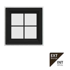 JELD-WEN 24 in. x 24 in. V-4500 Series Bronze FiniShield Vinyl