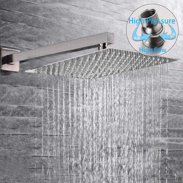 Modern High Pressure 12-inch Rainfall Thick Shower Head Bathroom Overhead Spray 