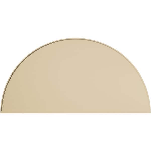 82-in. W x 41-in. H x 2-in. P Half Round Smooth Signature Urethane Pediment, Primed Tan
