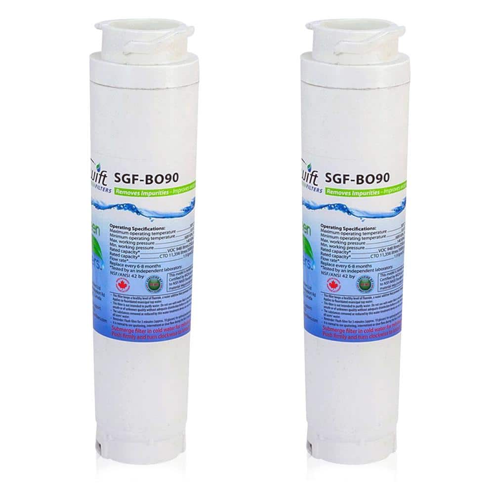 Swift Green Filters Replacement Water Filter for Bosch 644845,740570, BORPLFTR10,9000194412 (2-Pack) -  SGF-BO90-2 Pack