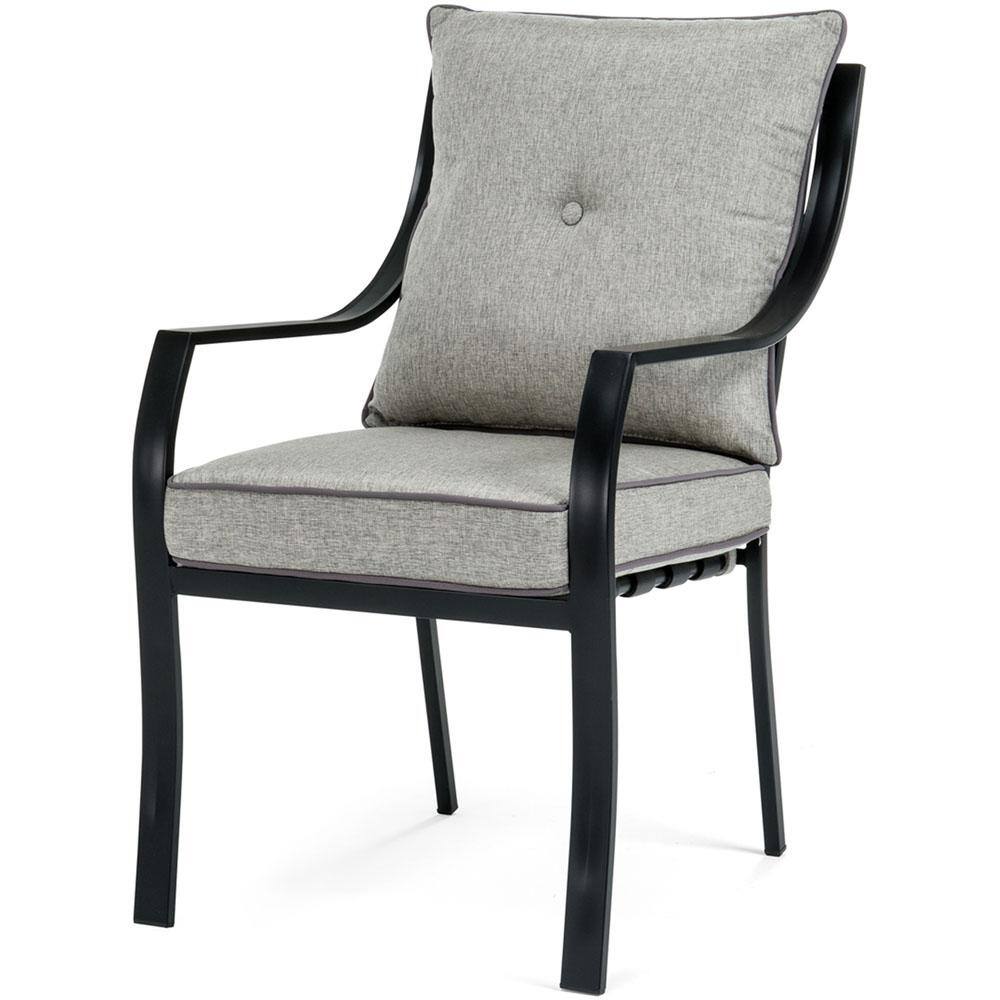Lavallette 5-Piece Gray Cushioned Steel Outdoor Dining Set