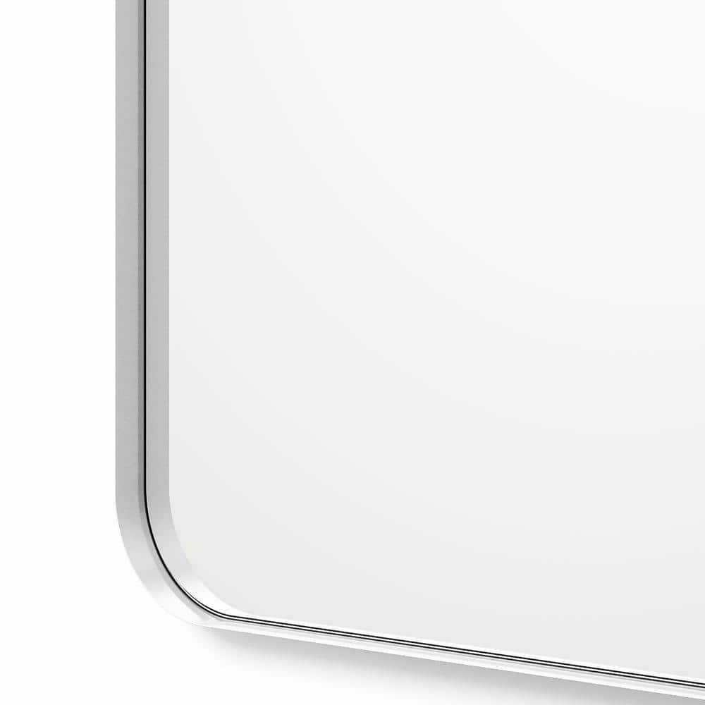 24" x 36" Silver Metal Framed Vanity Mirror